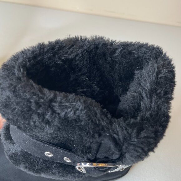 G by Guess Aussie Faux Fur Black Booties Size 7 - Picture 10 of 16
